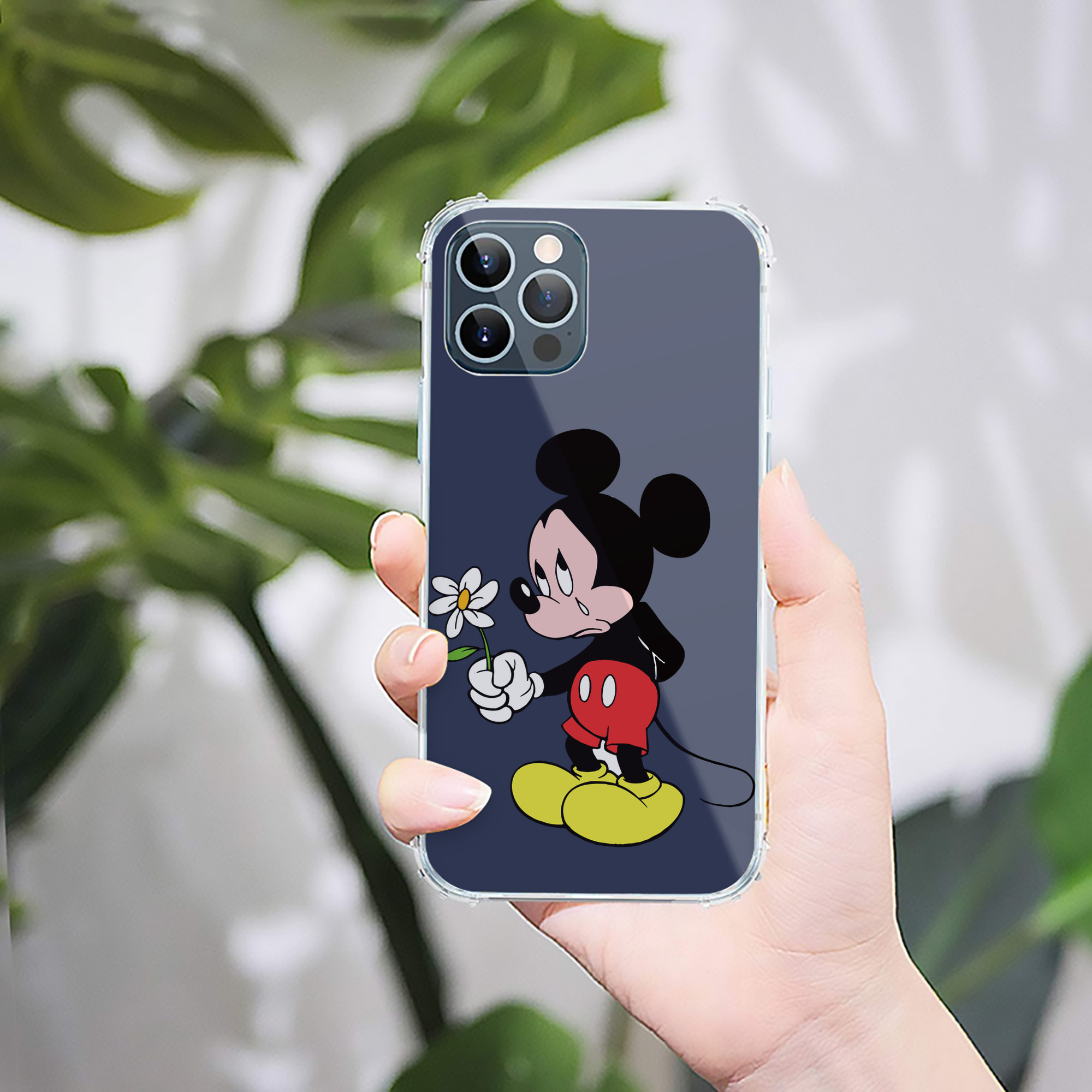 （画像用） ミッキーマウス Mickey Mouse 【iPhone 12シリーズ対応】透明スマホケース（クリアソフトケース）